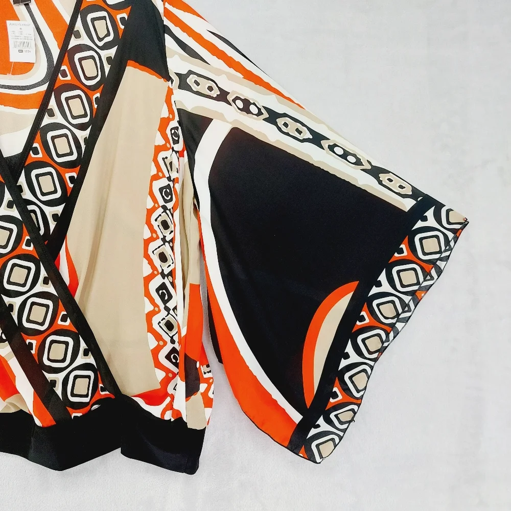 Ashley Stewart Multicolor Geometric Blouse - Picture 3 of 9